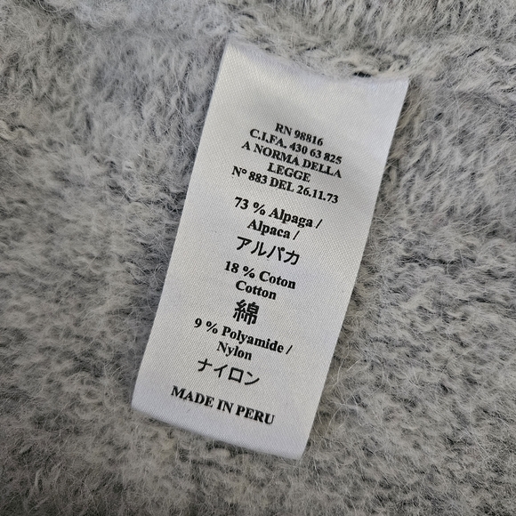 Cotelac Alpaca Wool Gray Sweater Cardigan Button Down Peru - Picture 14 of 16